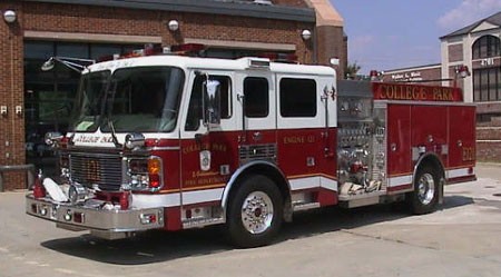 College Park Volunteer Fire Department Station 12 Engine 121 &quot;First Due to the U, University of Maryland&quot;