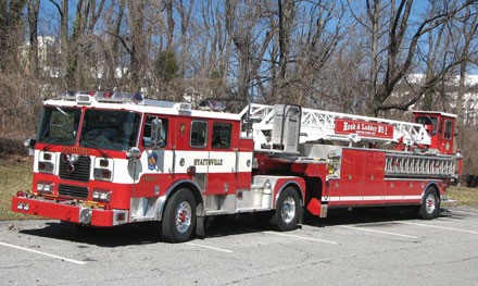 Hyattsville Volunteer Fire Department, Inc., Truck Company 1.  2006 Seagrave 100' tractor drawn aerial ladder. The vehicle is built on the Seagrave Marauder chassis, and includes seating for eight personnel.